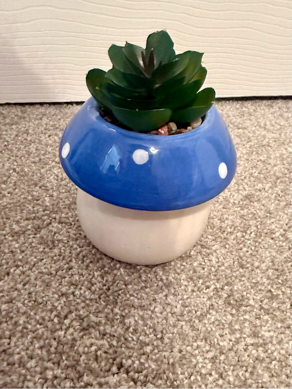 🍄 Flower Market Mushroom Faux Succulent Decorative Planter 6”